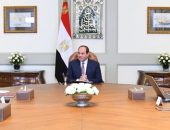 الرئيس المصري عبد الفتاح السيسي يجتمع مع رئيس مجلس الوزراء، والقائد العام للقوات المسلحة ووزير الدفاع والإنتاج الحربي،ووزير الخارجيةورئيس المخابرات العامةووزير الموارد المائية والري،