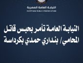 النيابة العامة المصرية تأمر بحبس قاتل المحامي/ بنداري حمدي بكرداسة