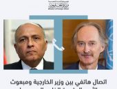 وزير الخارجية يجري اتصالاً هاتفياً بمبعوث الأمم المتحدة الخاص إلى سوريا